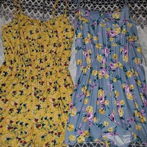 Womens large floral rompers